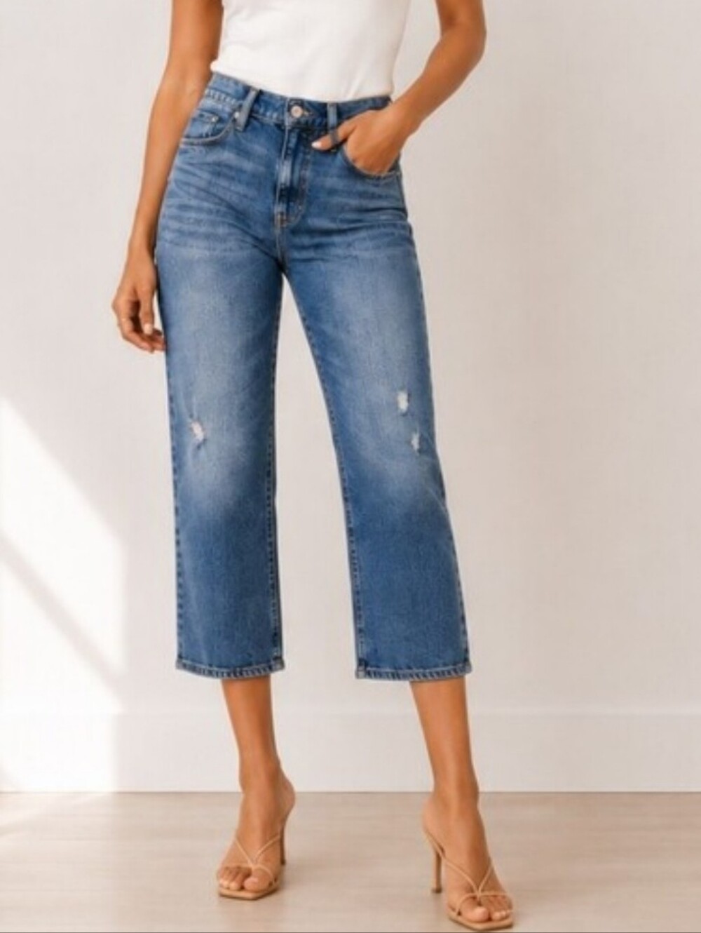 Lucky Brand Denim 90's Loose High-Rise Crop Jeans (Size: 8/29)